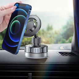 [HH00019349] حامل موبايل قابل للدوران 360 درجة مع بكرة لشفط الهواء والتثبيت علي تابلوه السيارة