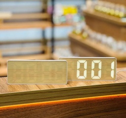 [HH00019549] ساعة منبه ديجيتال لعرض الوقت ودرجة الحرارة بيو اس بي