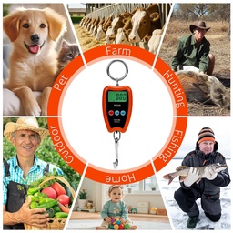 [HH00019621] ميزان ديجيتال معلق بتصميم هوك بشاشة ليد رقمية يحمل حتي 200 كجم