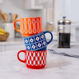 [HH00019653] مج بورسلين مزخرف بتصميم مميز للمشروبات الساخنة و النسكافيه 350 ملي