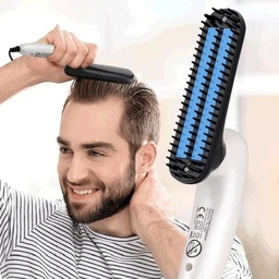[HH00003486] مشط تصفيف وفرد شعر الرأس والذقن بالحرارة للرجال 13 واط