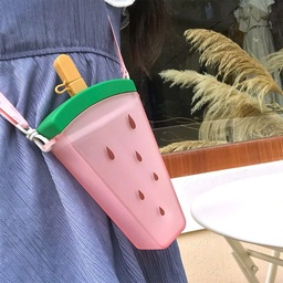 [HH00035933] زمزمية على شكل أيس كريم مع حزام كروس للمدرسة والنادي 300 مللي