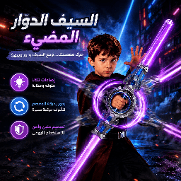 [HH00036075] سيف دوّار بإضاءة مؤثرات ضوئية وحركة مذهلة