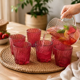 [HH00036150] طقم كوبايات بتصميم مزخرف لشرب العصائر 6 قطع