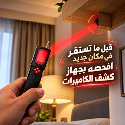 [HH00036288] جهاز كشف الكاميرات المخفية وأجهزة التنصت وتتبع GPS محمول للسفر والفنادق
