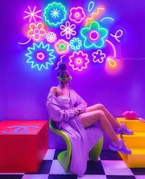 [HH00005766] Flowers Neon Led Light Sign Art Decor