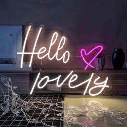 [HH00005794] Hello Lovely Neon Led Light Sign Art Decor