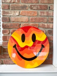 [HH00005869] Sunset color Smiley Emoji Print Wall Art