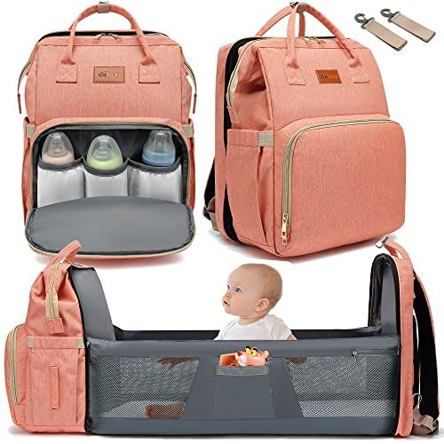 شنطة سرير اطفال 2 في 1 وتربروف لحمل جميع المتعلقات بسرير لتغير البامبرز ونوم البيبي في الخارج