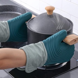 [HH00006277] جوانتي مطبخ سيليكون مبطن من الداخل ومقاوم للحرارة لحمل حلل الطبخ وللفرن والشوي