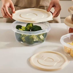 [HH00006293] طقم علب ثلاجة 3 قطع أحجام مختلفة لحفظ وتنظيم الطعام بغطاء محكم العلق