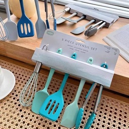 [HH00006305] طقم توزيع طعام ميني سيليكون 5 قطع بفتحات لسهولة التعليق