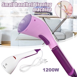 [HH00006526] مكواة بخار كهربائية محمولة 1200 واط بخزان مياه وفرشاة لكوي الملابس والمفروشات والستائر