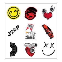 Cars Are My Addiction Vinyl Sticker Pack Reusable &amp; Waterproof
