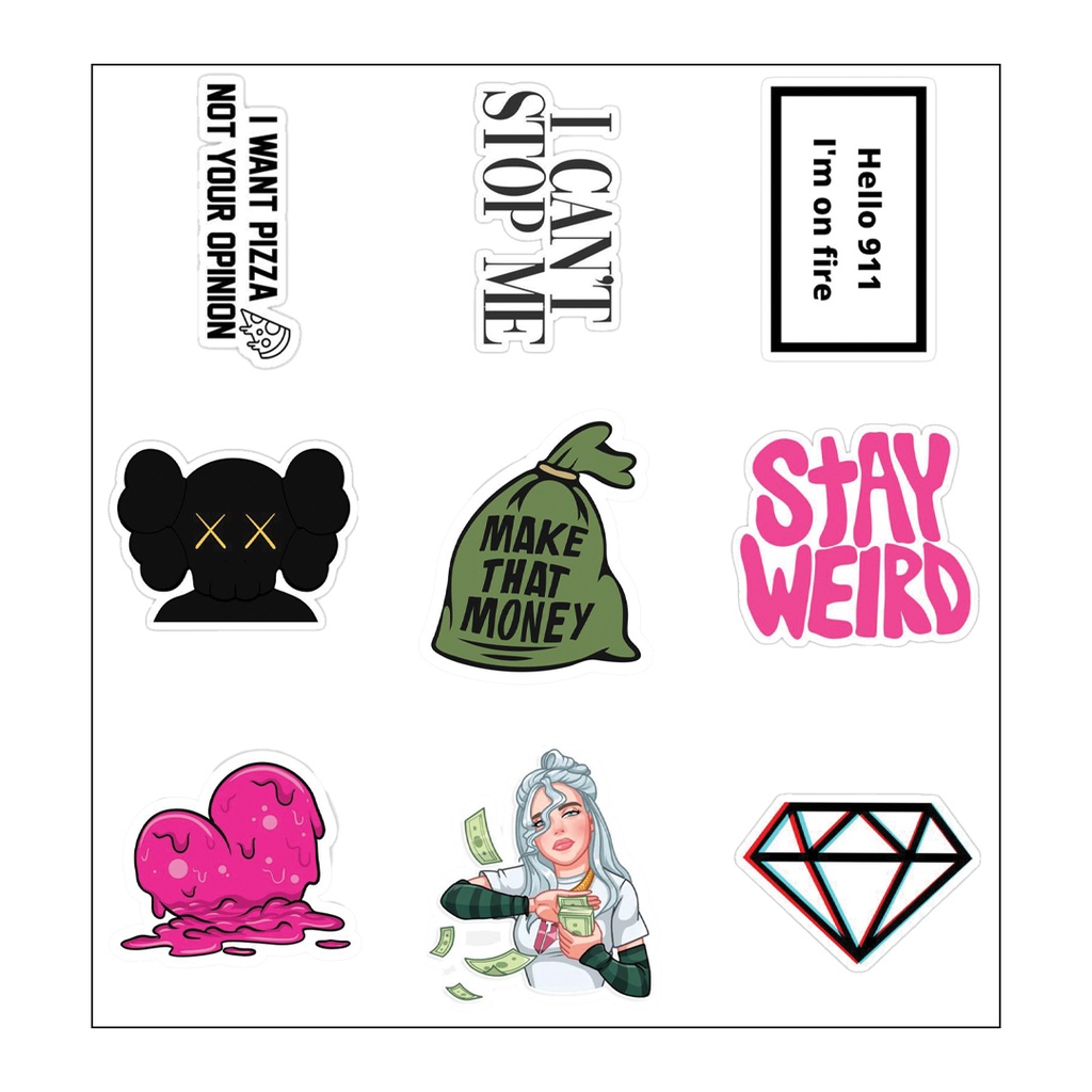 Make Money Vinyl Sticker Pack Reusable & Waterproof | Markmerce