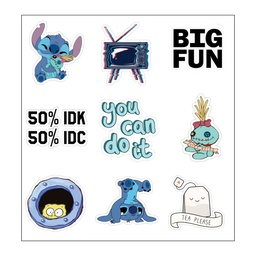 Stitch fans Vinyl Sticker Pack Reusable &amp; Waterproof