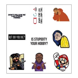 Is Stupidity Your Hobby Vinyl Sticker Pack Reusable &amp; Waterproof