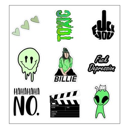 Billie Eilish Vinyl Sticker Pack Reusable &amp; Waterproof