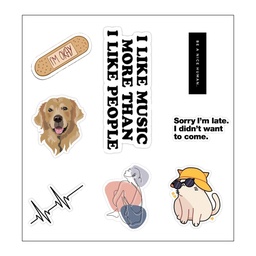 I Like Music More Than I Like People Vinyl Sticker Pack Reusable &amp; Waterproof