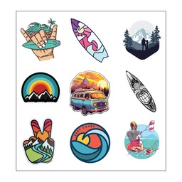 Windsurfing Vinyl Sticker Pack Reusable &amp; Waterproof