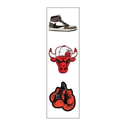 [HH00007069] Chicago Bulls Vinyl Sticker Pack Reusable &amp; Waterproof