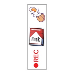 [HH00007076] 🔴Rec Vinyl Sticker Pack Reusable &amp; Waterproof