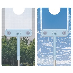 [HH00007359] مساحة سلك وزجاج 2 في 1 تدور للوصول للاماكن الضيقة للتنظيف والتلميع من التراب والشحوم بيد معدن