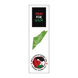 [HH00007607] Pray For Gaza Vinyl Sticker Pack Reusable &amp; Waterproof