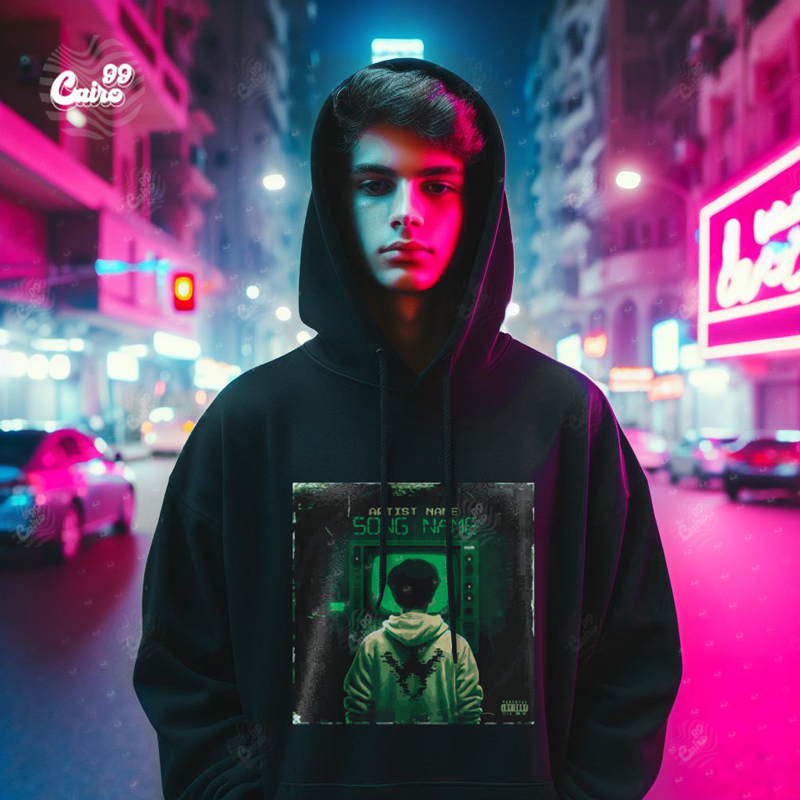 Song Name هودي اوفر سايز قطن باللون الأسود