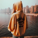 Micky Mouse ZA#  هودي اوفر سايز قطن باللون البيج