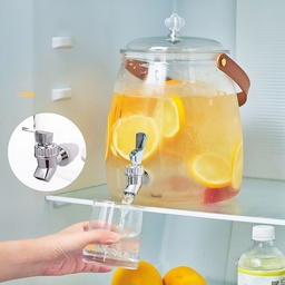 [HH00010268] ديسبنسر عصائر 9 لتر بحنفية لسهولة الأستخدام وغطاء محكم الغلق ويد جلد من الاكليريك