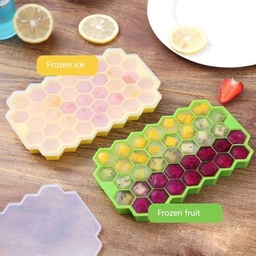 [HH00000568] قالب ثلج سليكون خلية نحل لعمل المشروبات المنعشة مغ غطاء