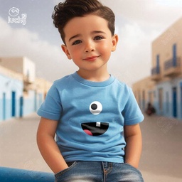 Silly Monster تيشيرت اطفال قطن باللون اللبني