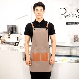 مريلة مطبخ وتربروف ب 4 جيب للحفاظ علي الملابس اثناء طهي الطعام