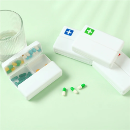 [HH00014258] منظم يومي للأدوية و الفيتامينات مقسم 7 خانات بغطاء محكم الغلق