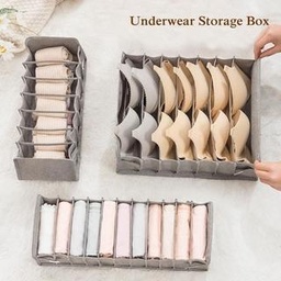 [HH00000788] منظم أدراج لتنظيم الملابس الداخلية والجوارب وربطات العنق قماش قابل للطي 3 قطع