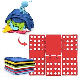 [HH00016066] لوح طي لتطبيق الملابس والتيشيرتات وتنظيمها لتوفير المساحة داخل الدولاب